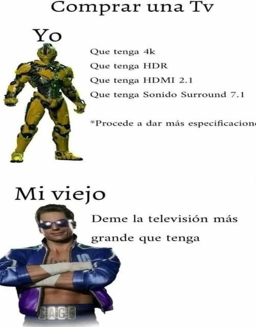Cómo comprar una TV - meme