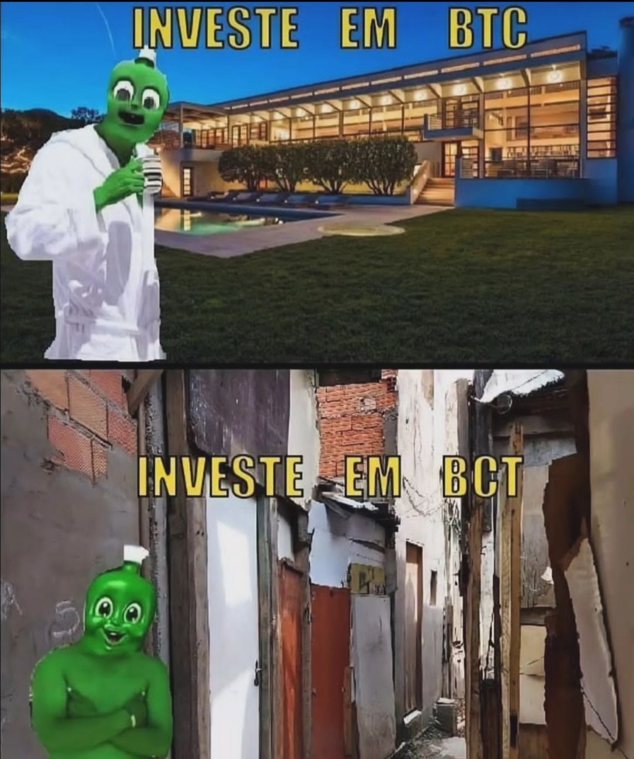 Investir em btc levei vantagem - meme