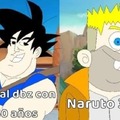 Goku y Naruto al final de sus sagas