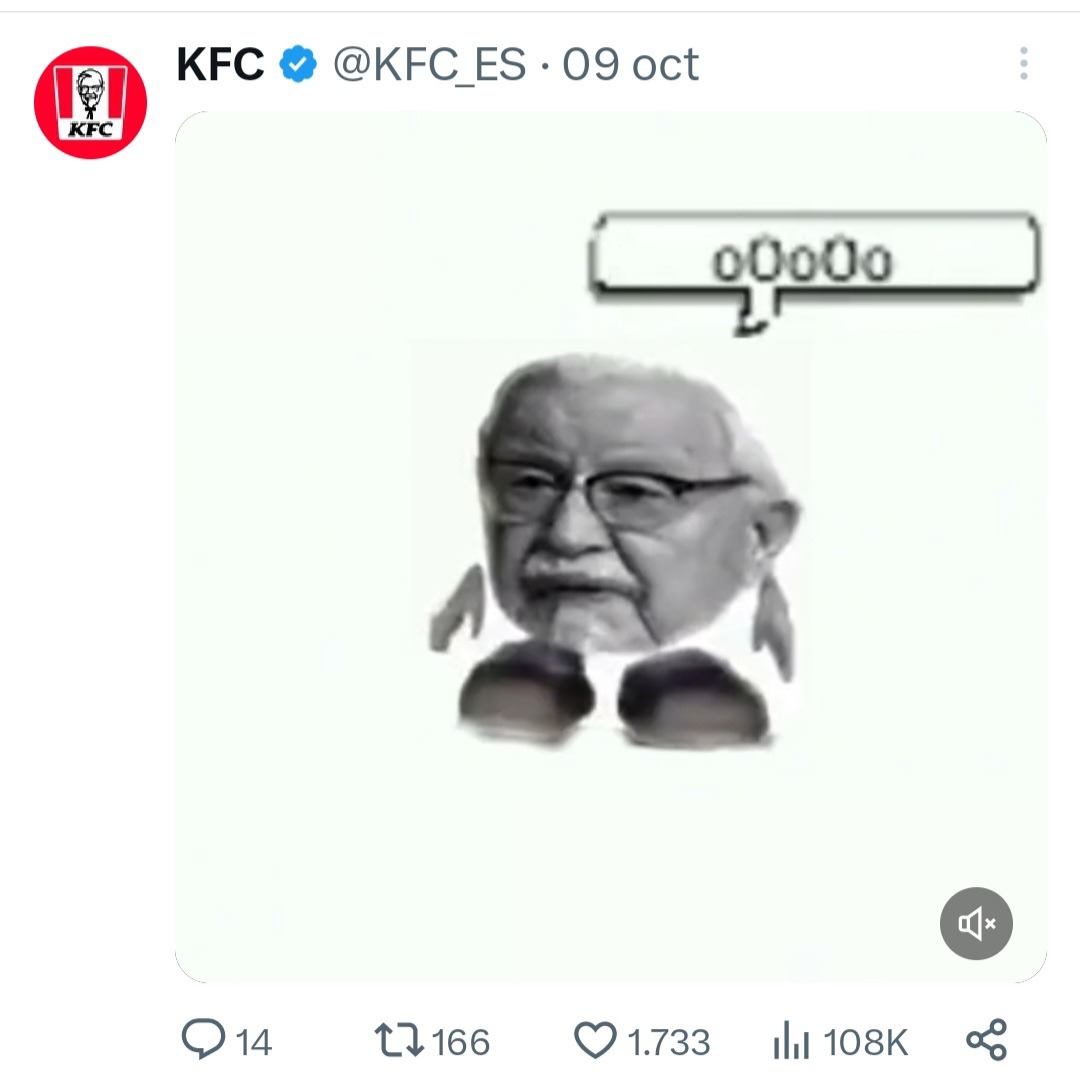 El que lleva la cuenta de KFC es un genio - meme