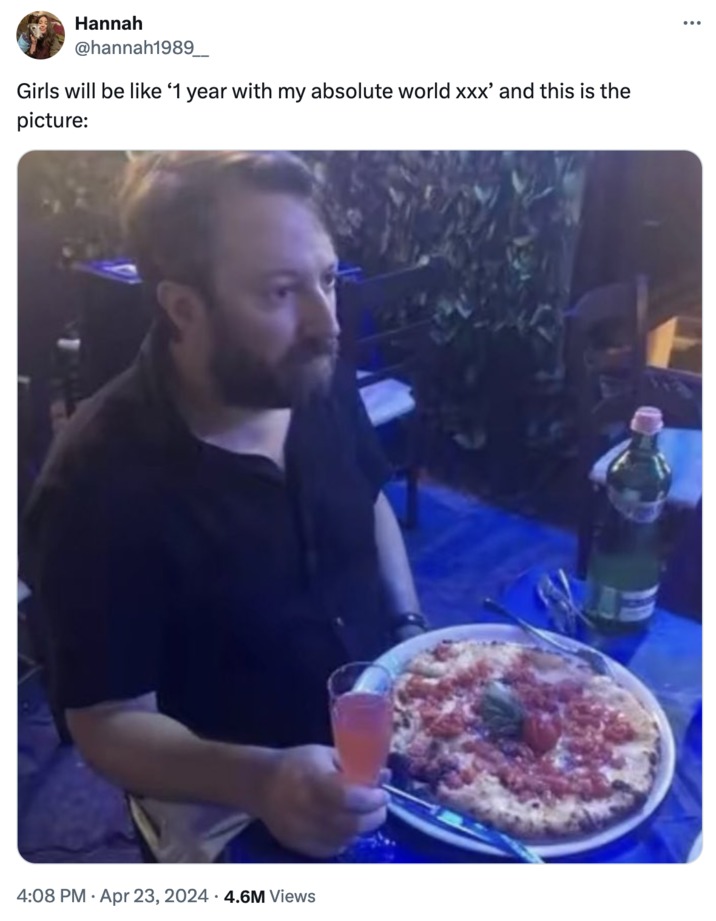 David Mitchell eating pizza meme