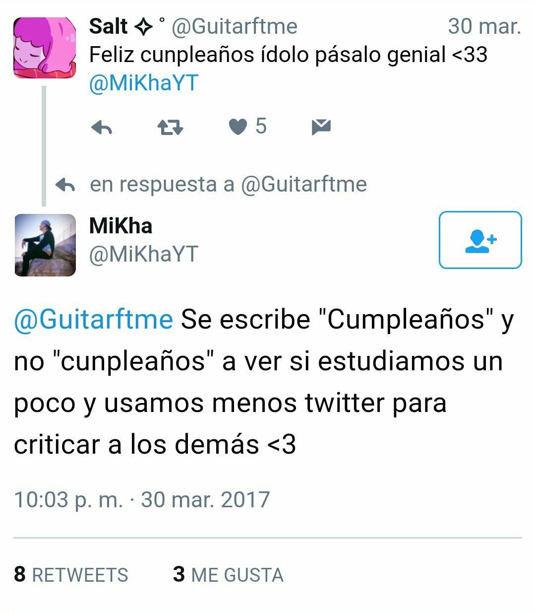 CLARO MIKHA igual tenía como 18 años aquí - meme