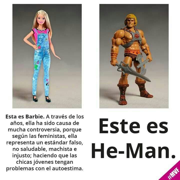 Meme Barbies feministas X femininas