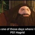 Today is one of those days where I feel like PS1 Hagrid