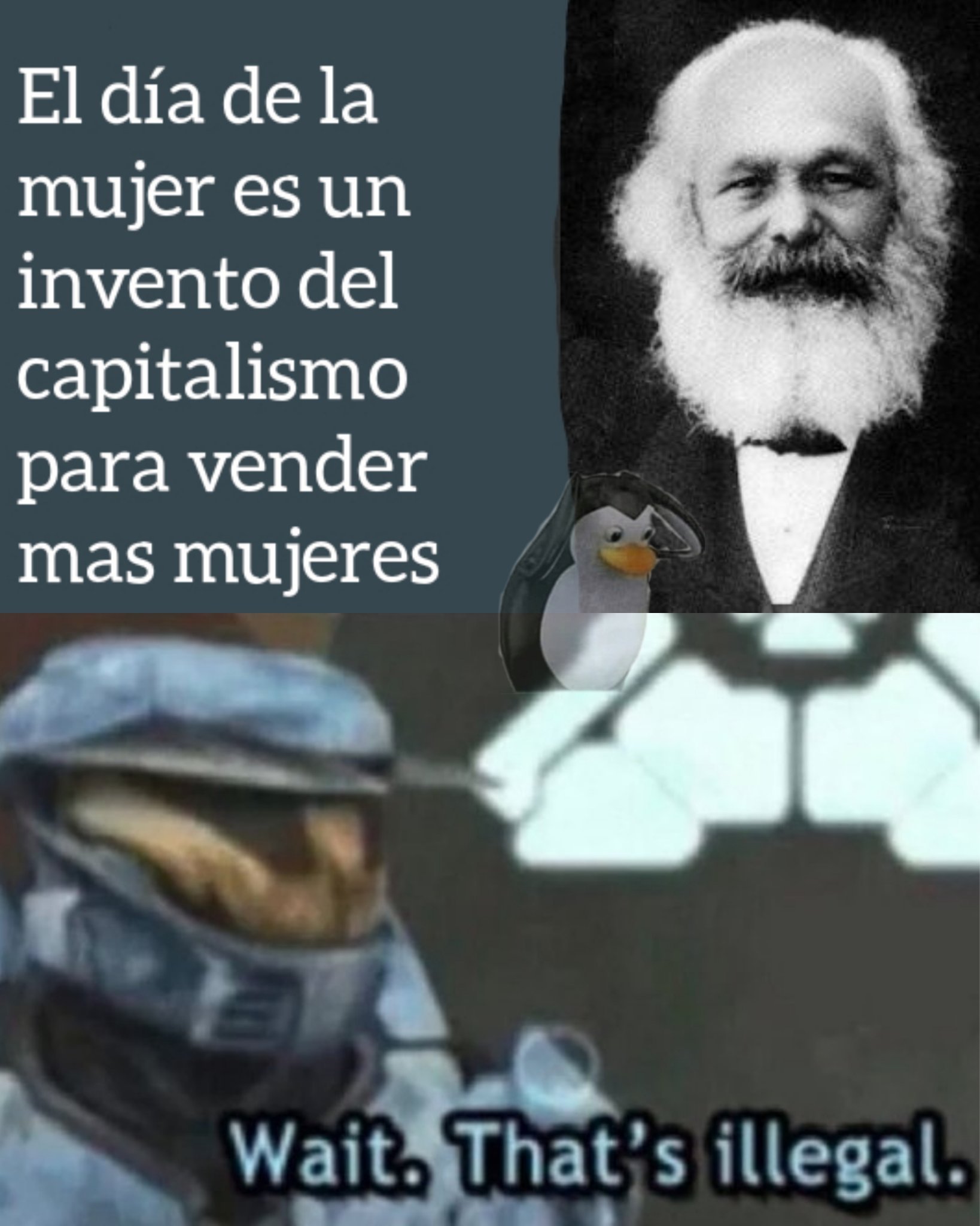 Un kpo el Carlitos Marx - meme