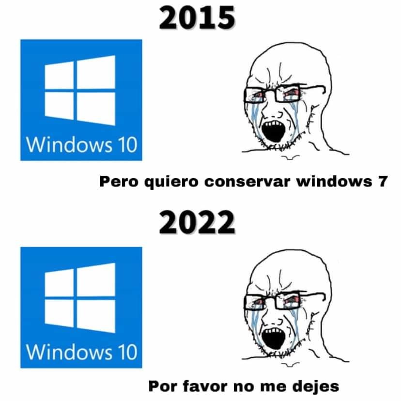 meme del windows 10
