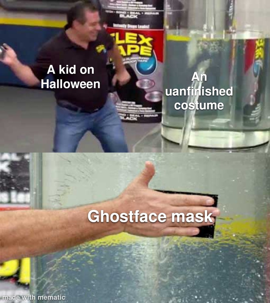 scary ghost face meme