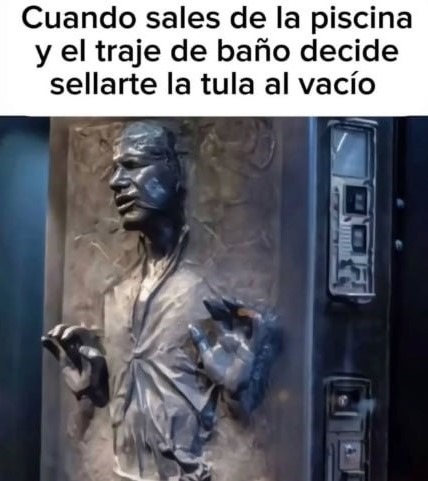 hombres al salir de la piscina - meme