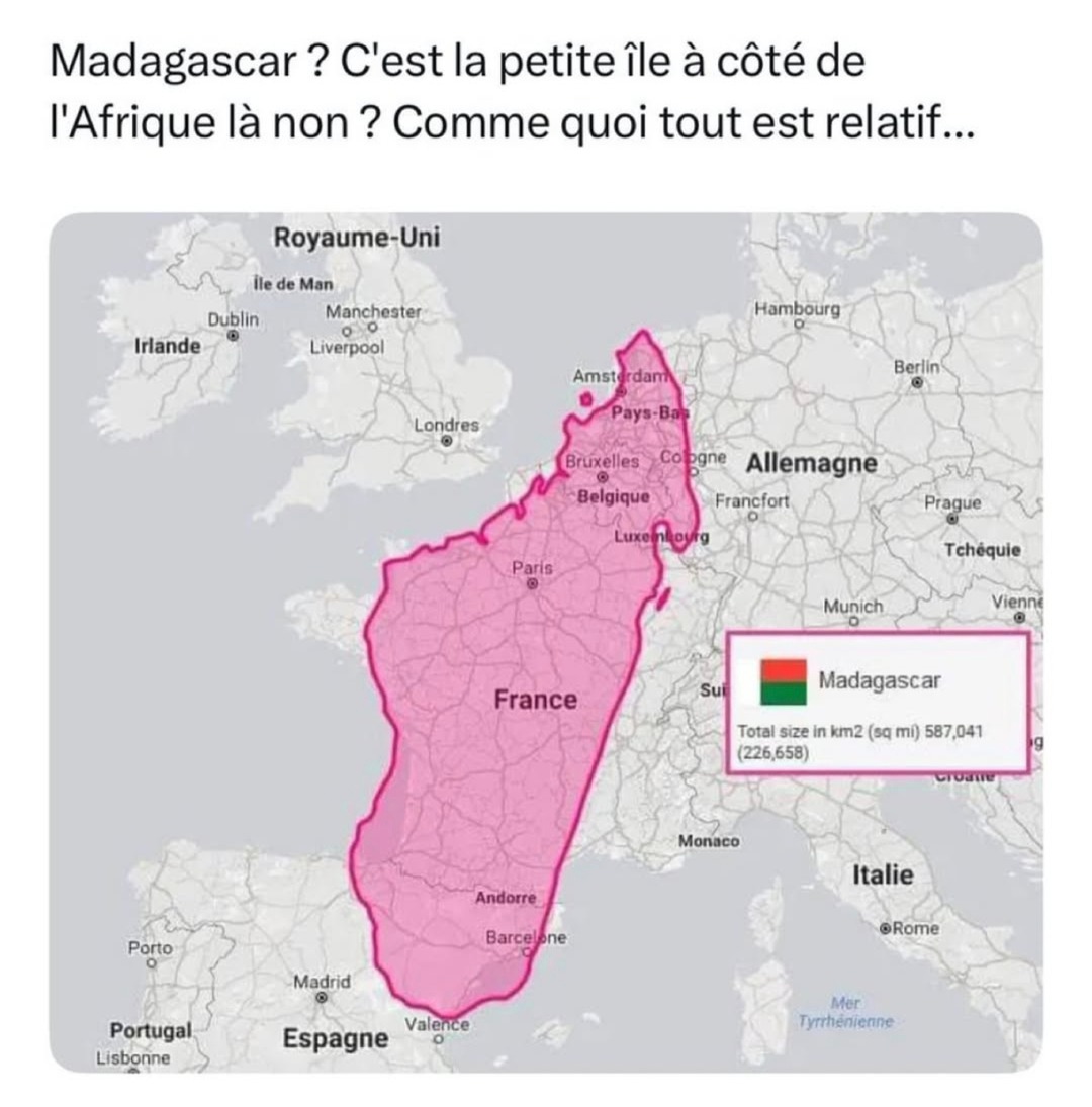 Madagascar c’est pas si petit hein - meme