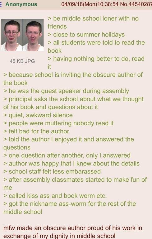 Anon becomes the assworm - meme