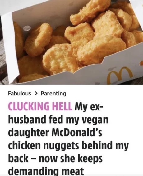 She's not vegan then - meme