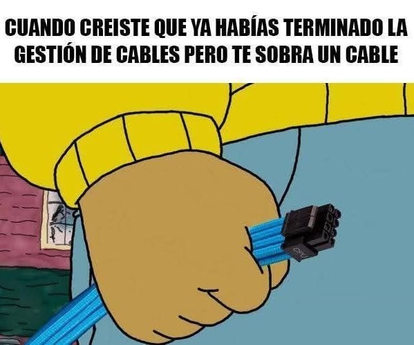 donde va este pinche cable - meme