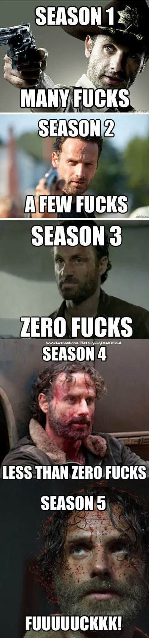 How many fucks would a Rick Grimes give if a Rick Grimes could give fucks? - meme