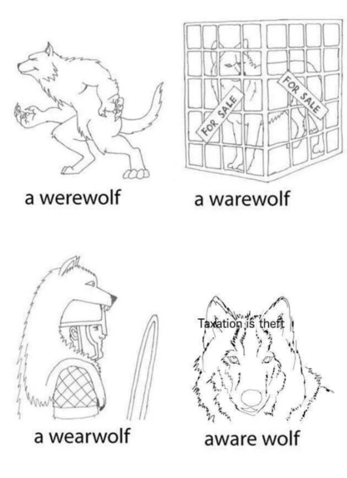 A werewolf - meme