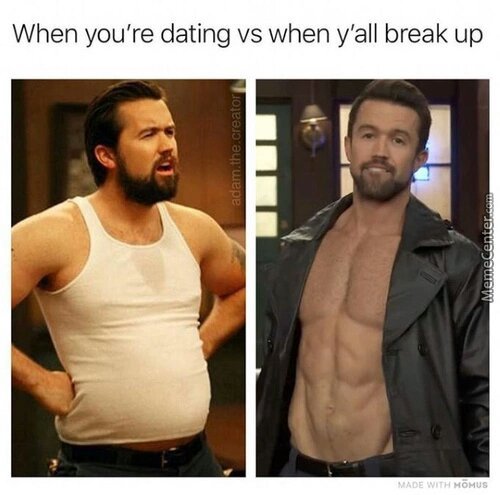 Eating and then breakup - meme