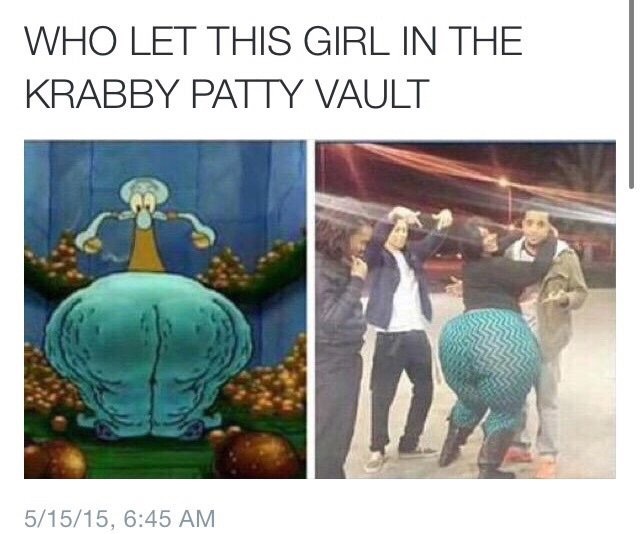 Krabby Patty thighs - meme