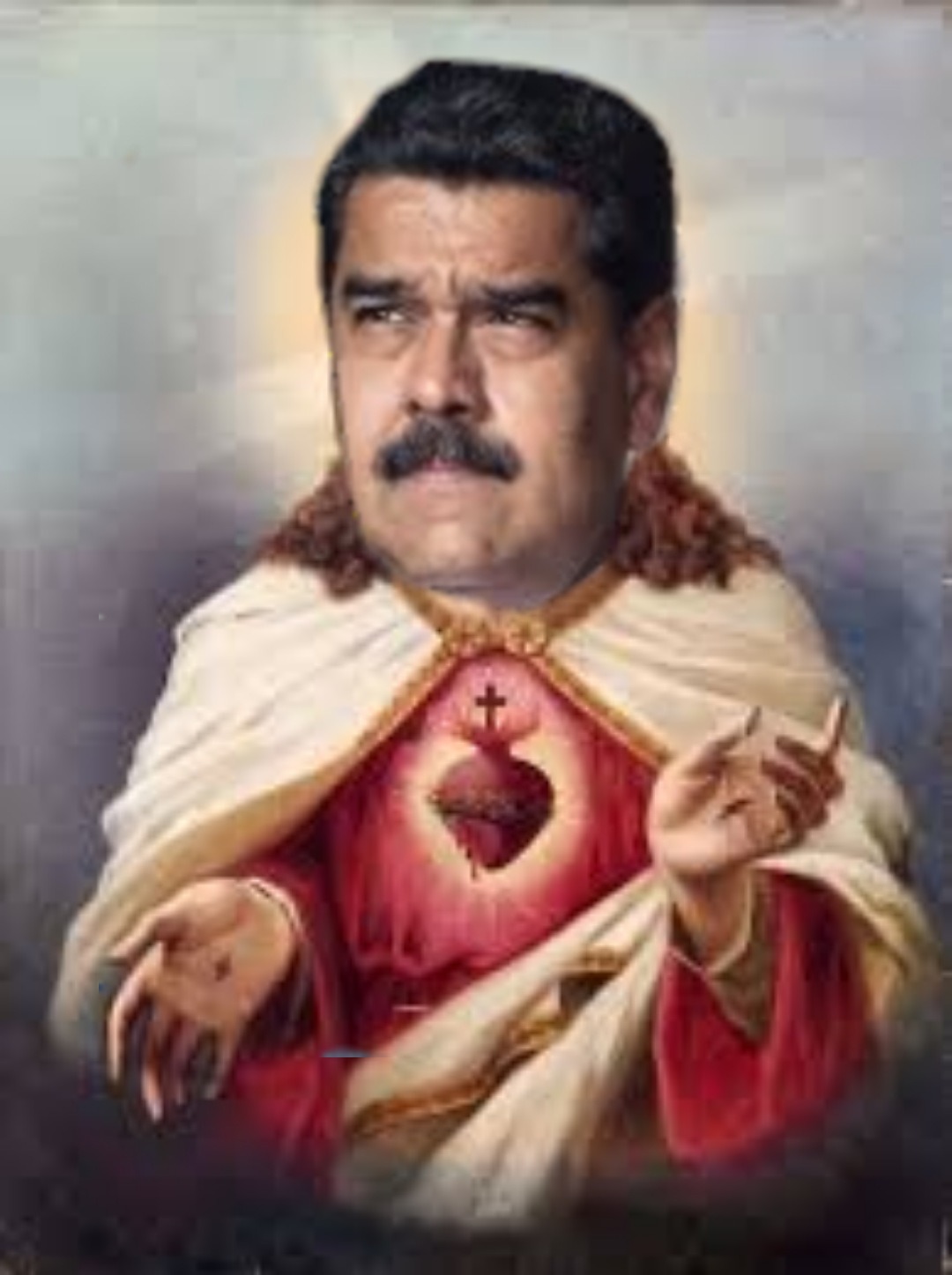 Jesús con la cara de Nicolás Maduro - meme