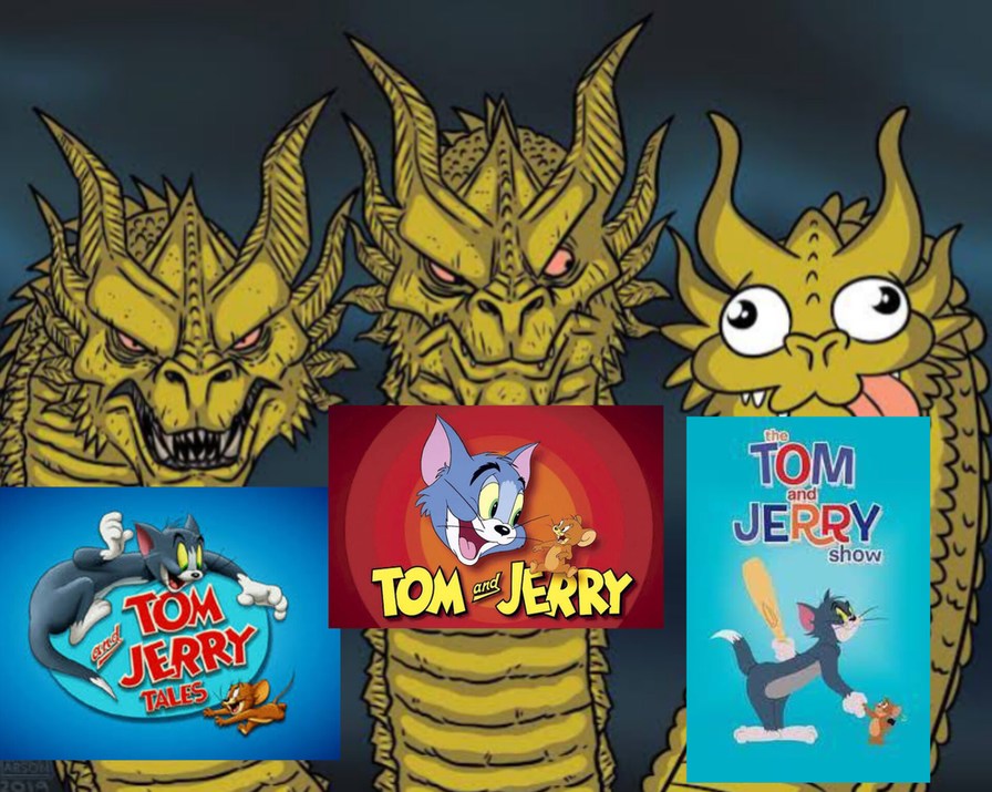 Las aventuras de Tom y Jerry y Tom y jerry original si tienen escenas que den risa y en cambio el show de Tom y jerry no, solo en nuevos capítulos muestran a puros familiares nuevos de Jerry - meme