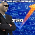 Gaming stonks meme