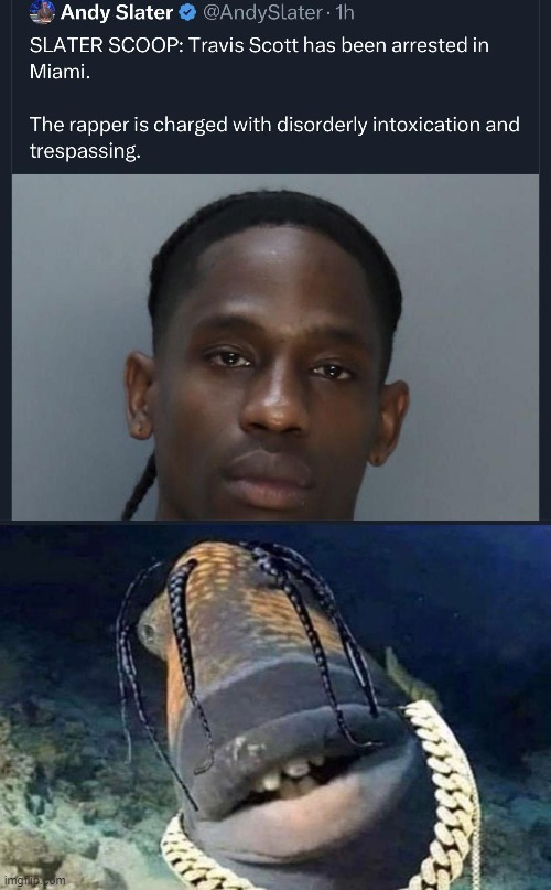 Travis Scott arrest meme
