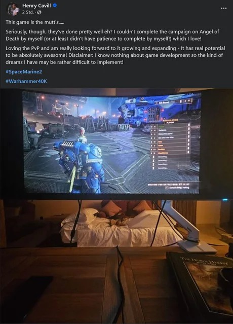 Henry Cavill about Space Marine 2 - meme