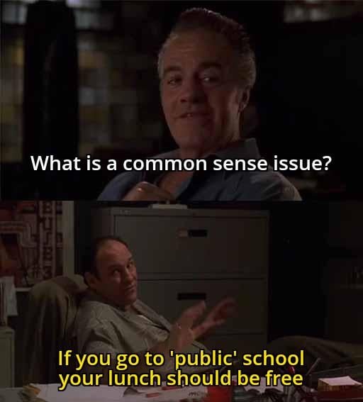 Public school lunch meme
