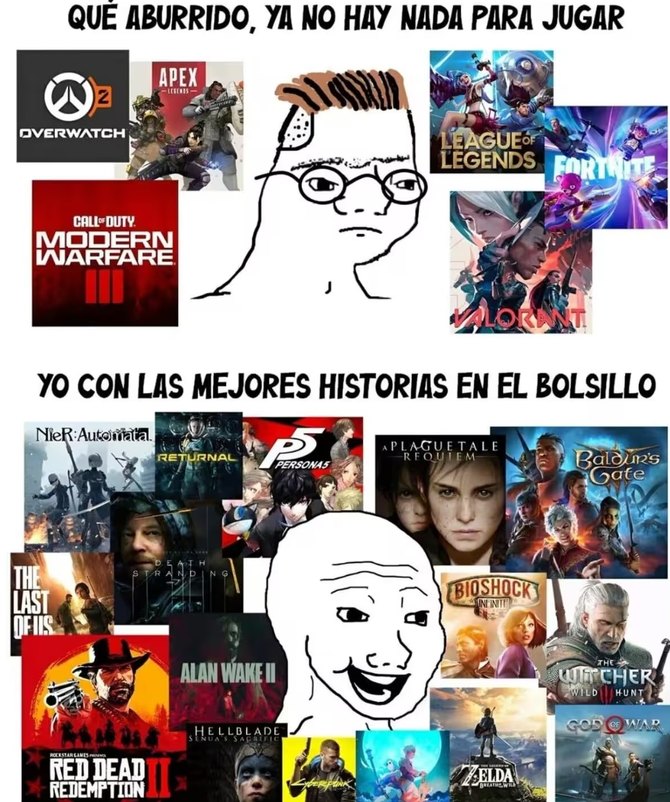 Nada para jugar y cien lanzamientos pendientes. Bienvenido al loop - meme