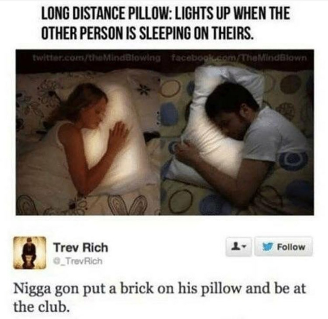 Long distance pillow - meme