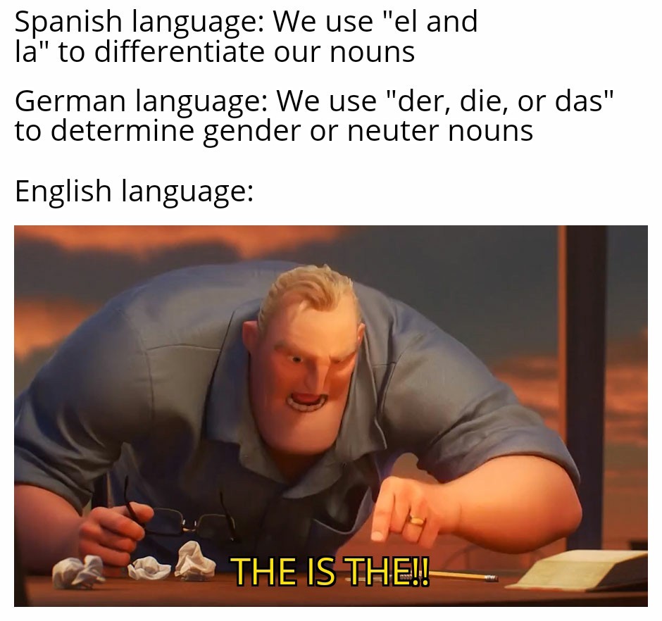 English: the lazy man's Latin - meme