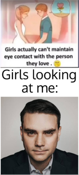 Girls looking at me - meme