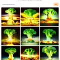 DALL-E mini AI broccoli nuclear explosion