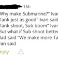 Sub good tank better