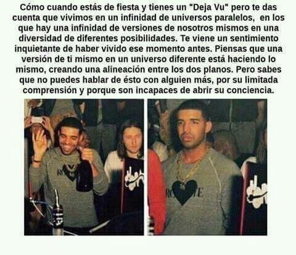 Ese deja vu de fiesta que parece multiverso nivel pro - meme
