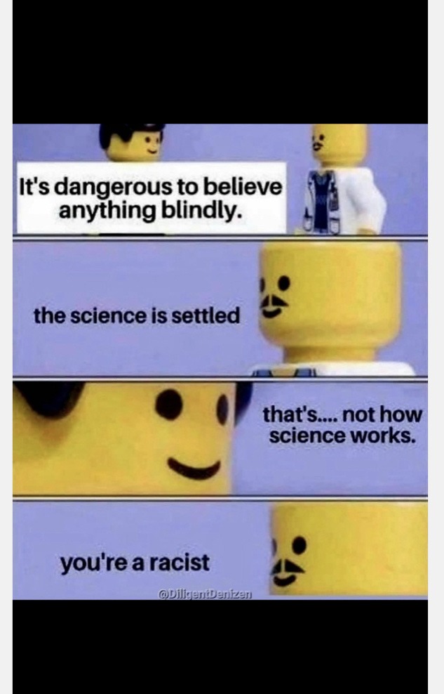 trust the science until it isn’t convenient - meme