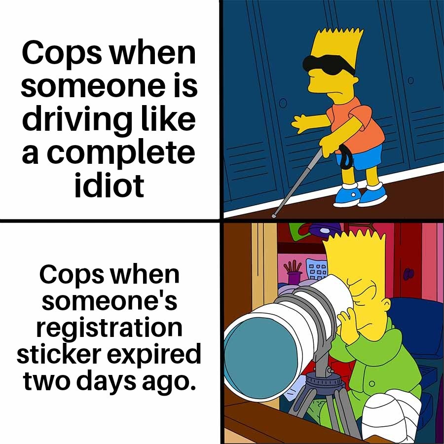 Dongs in a cop - meme