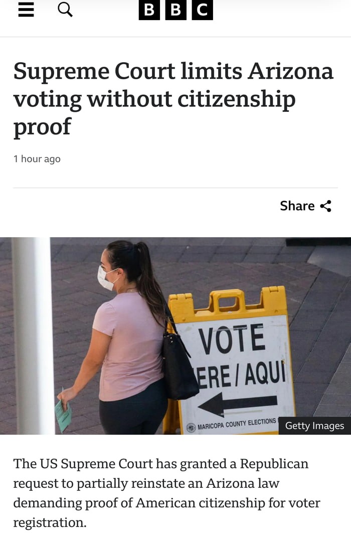 Can an American explain this one to me? Wdym you don't need proof of citizenship to vote? - meme