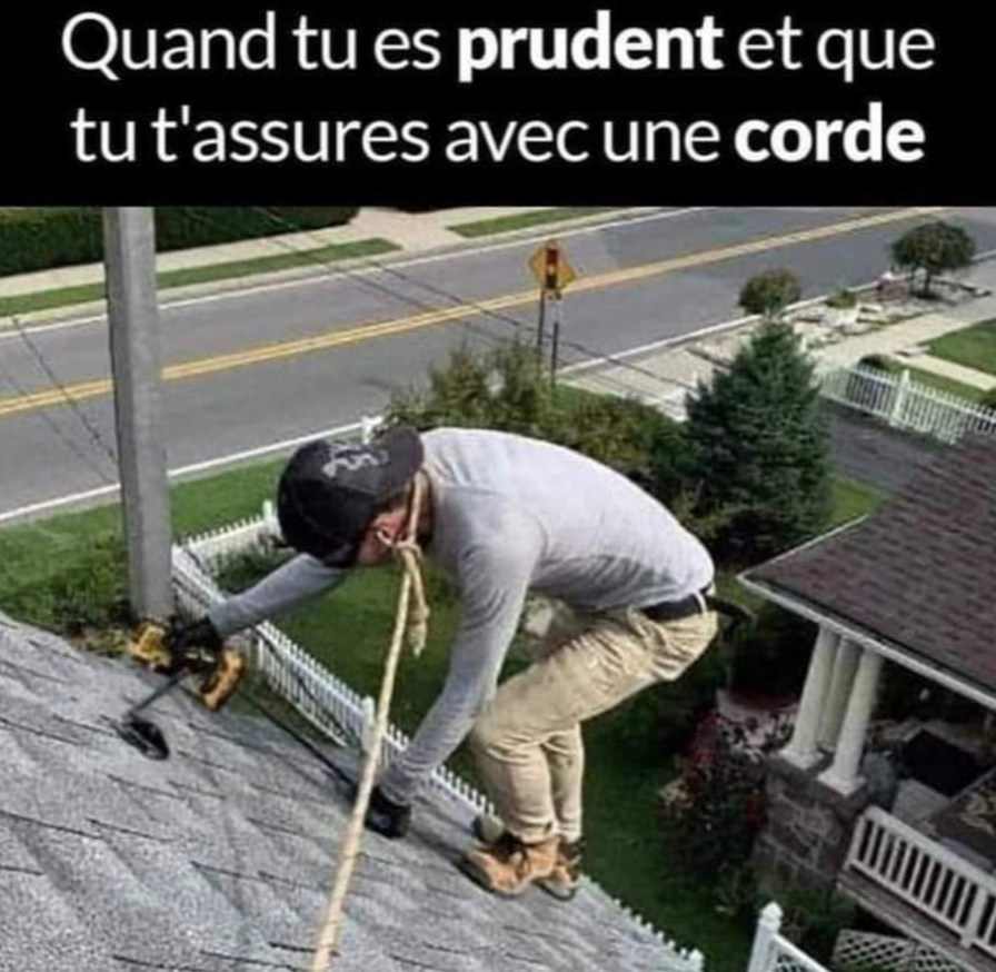 La sécurité avant tout, même pour traverser un trottoir - meme
