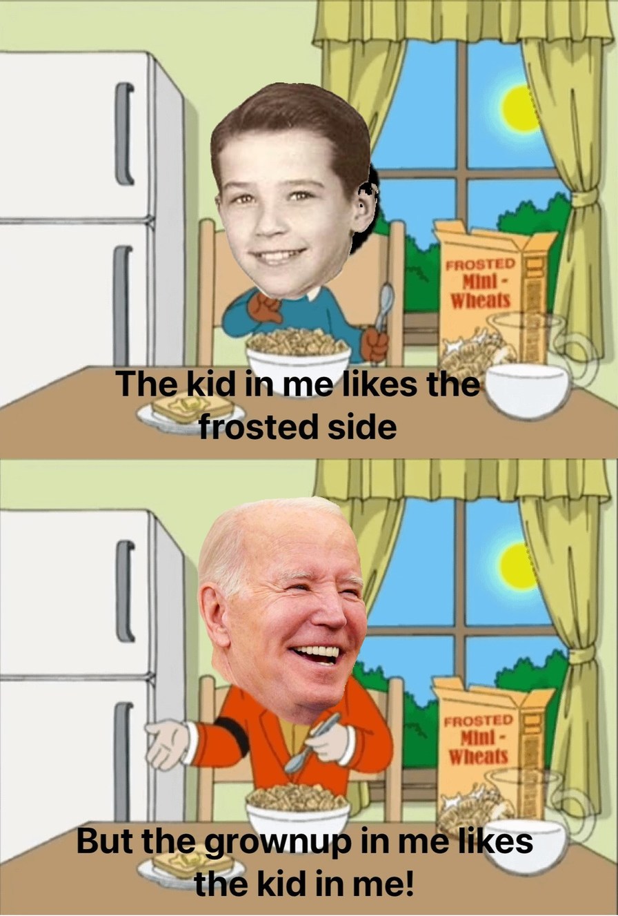 Joe biden is a pedophile - meme