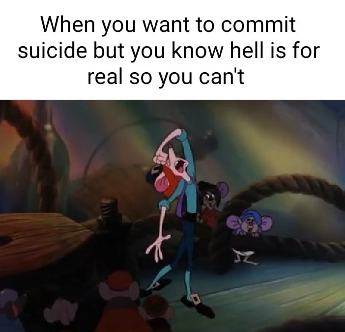 Suicide setback - meme