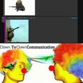 Clown to clown communication meme