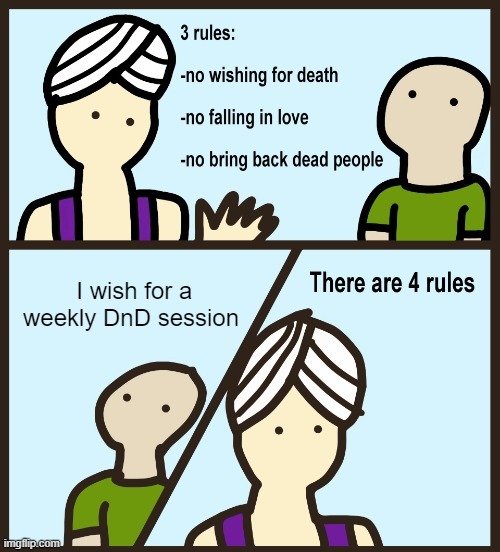 dnd sessions are impossible - meme