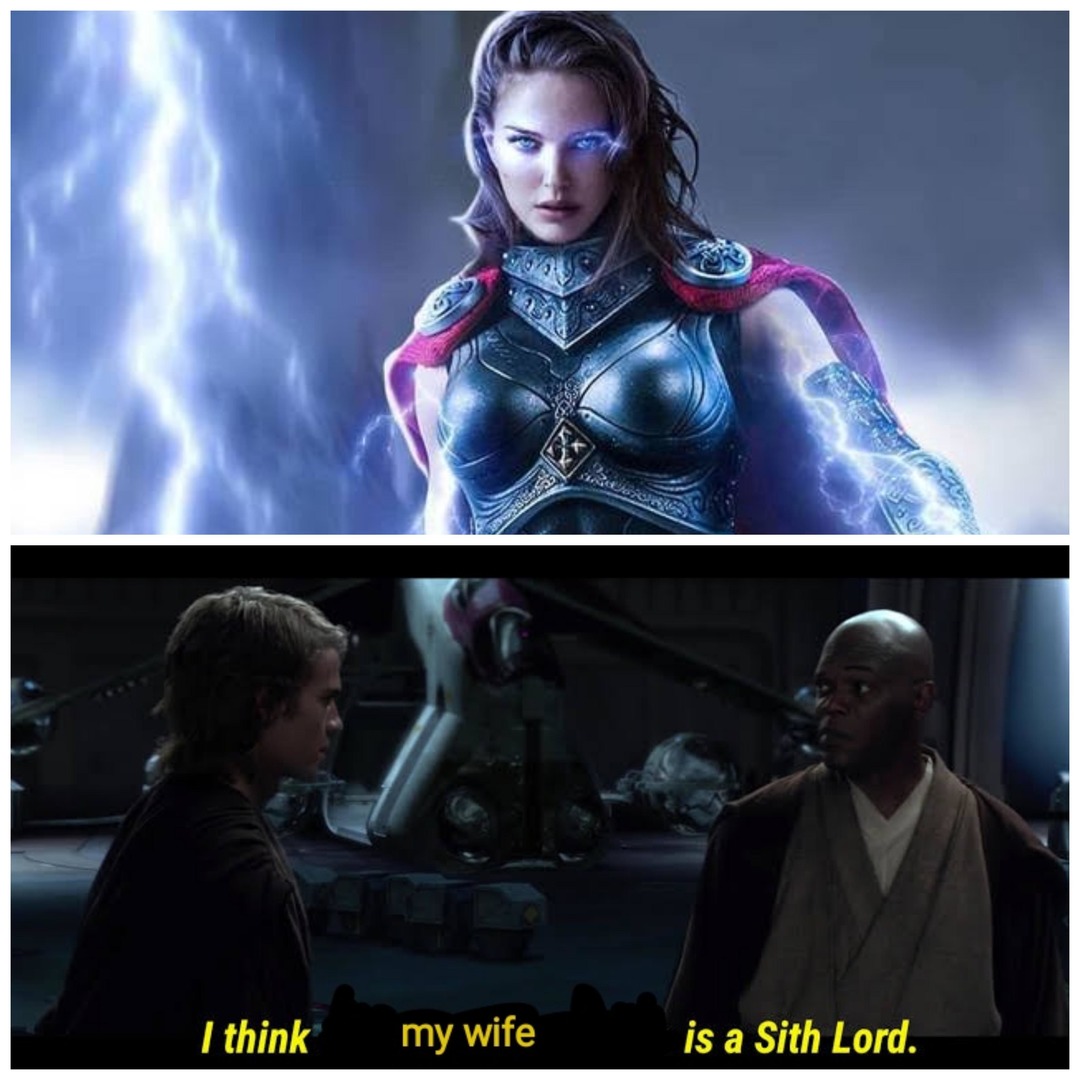 Anakin: My wife is a sith lord - meme