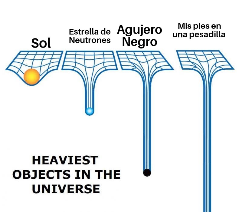 Objetos mas pesados del universo - meme