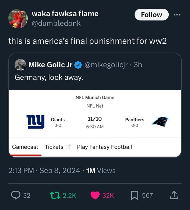 Giants vs Panthers meme