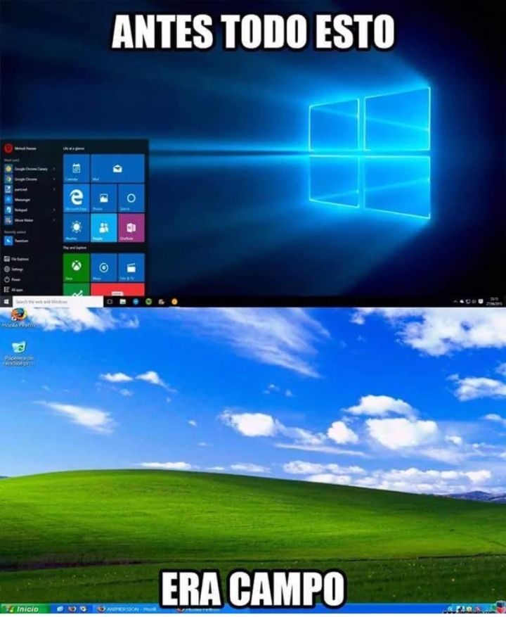 Era muy buen fondo de pantalla - meme