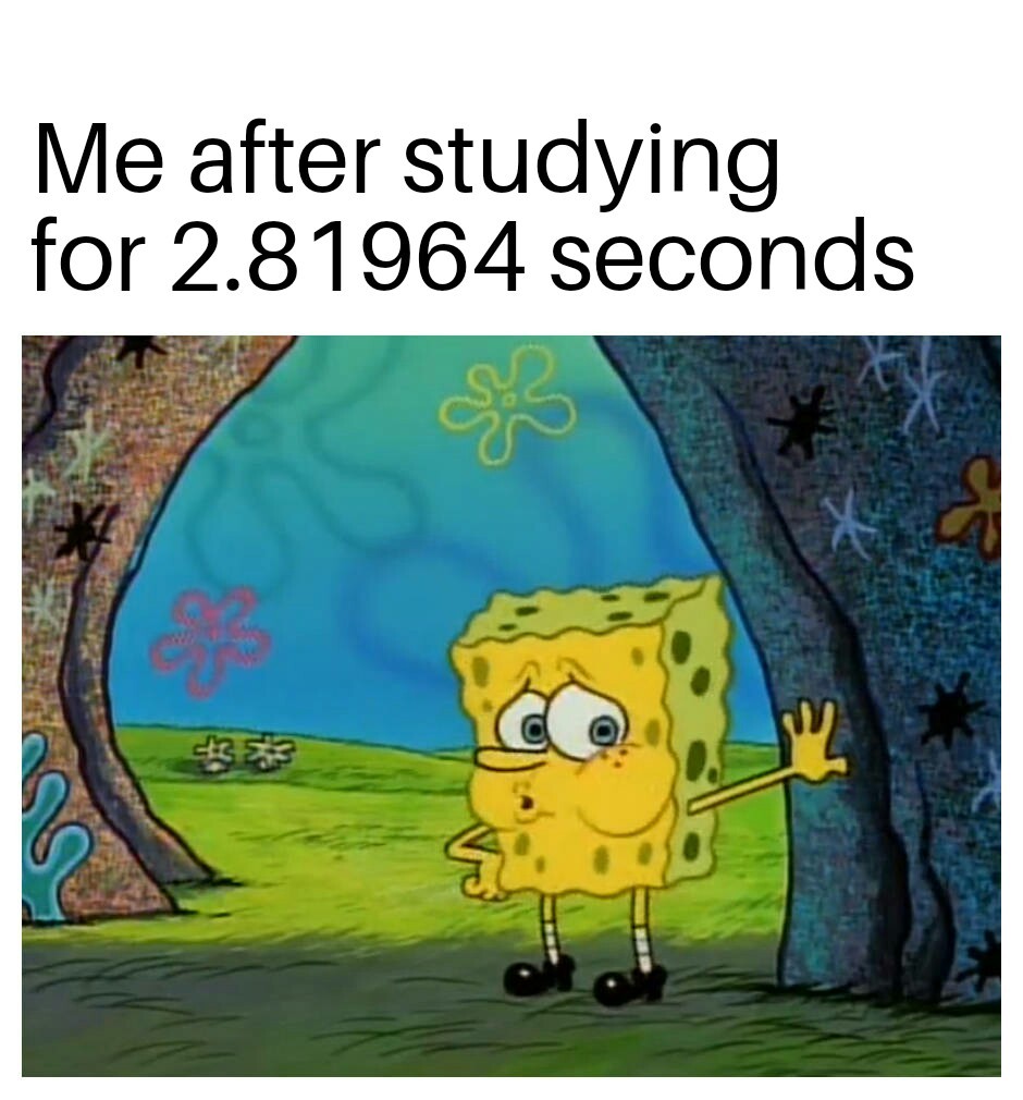 spongebob studying meme