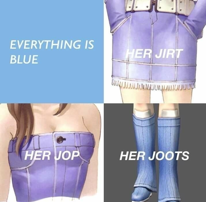 I just love blue - meme