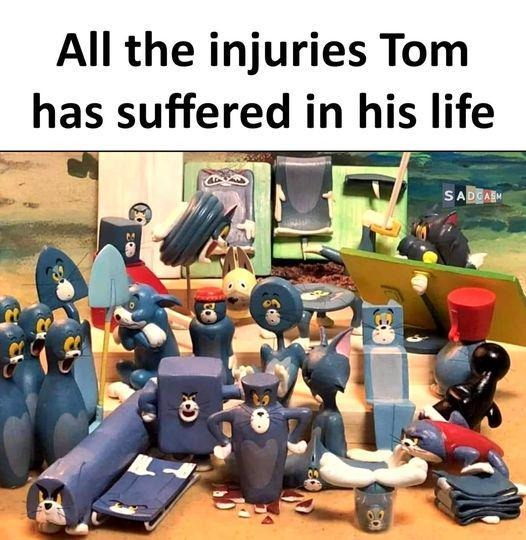 A full list of everything that’s ever broken Tom - meme