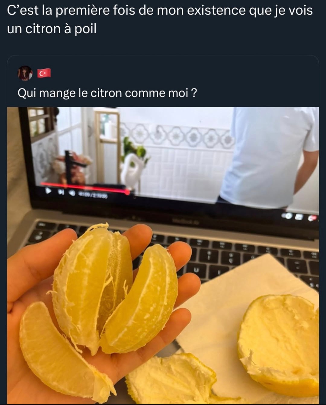 première fois que je vois un citron qui veut se battre - meme