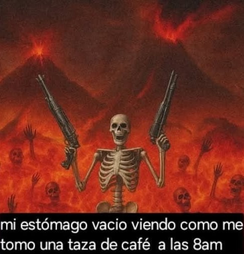 café sin desayuno - meme